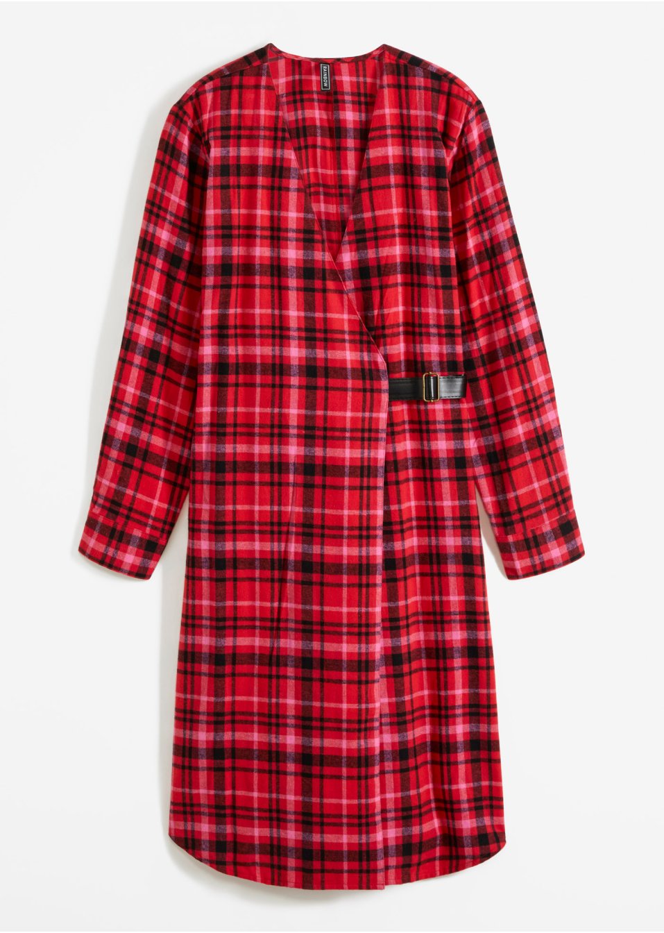 Blouse longue à carreaux