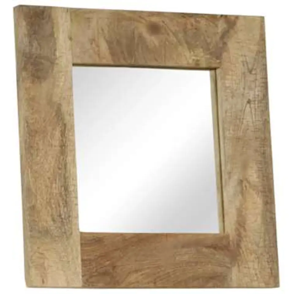 vidaXL - Spiegel - Bruin - Hout - 50 x 50 cm