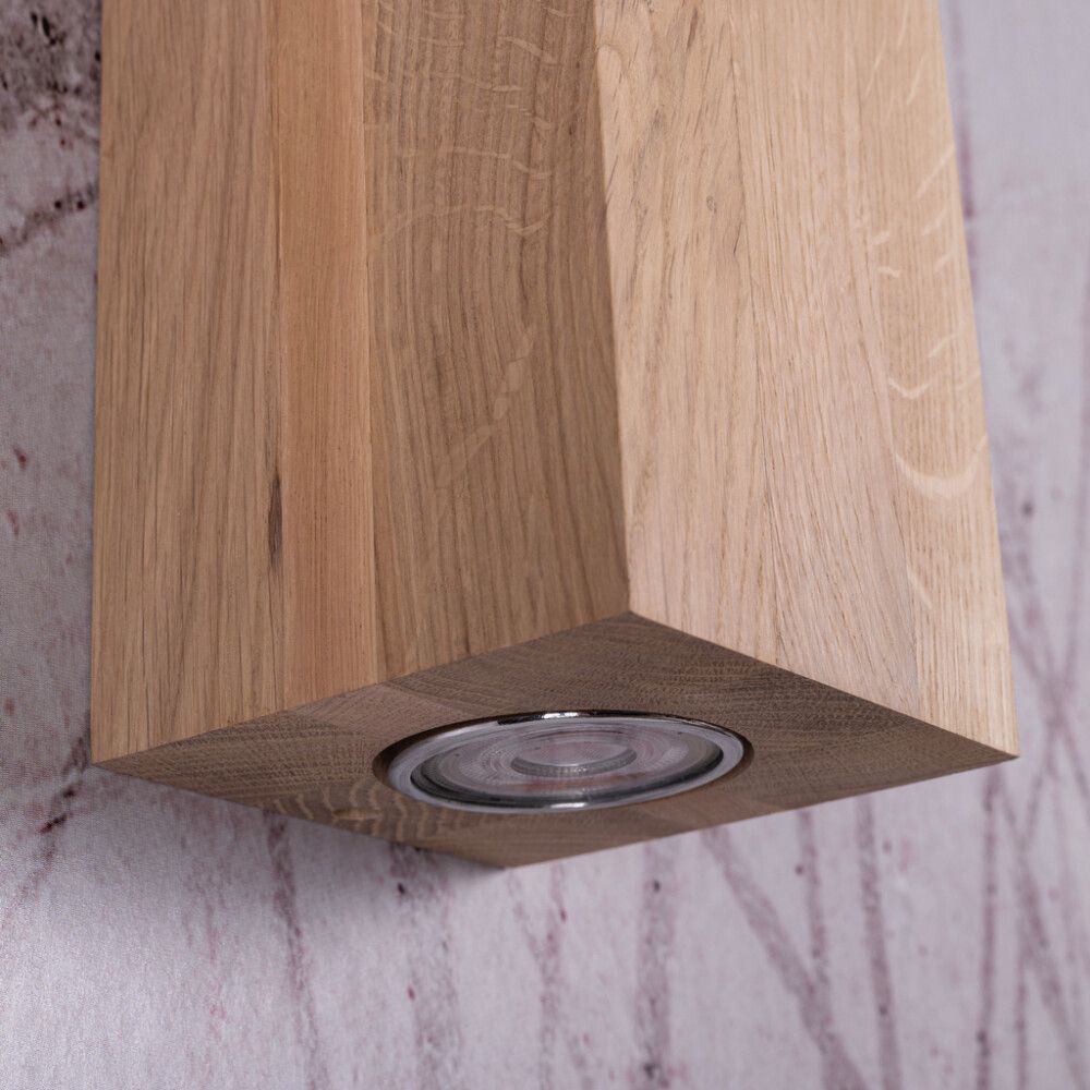 VEGGLAMPE BRITOP WOODDREAM KVADRATISK INKL 2XLED