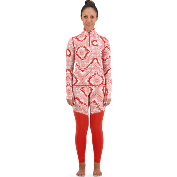 T-shirt thermique MONS ROYALE W CASCADE 1/4 ZIP VLU RETRO RED NORDTEK