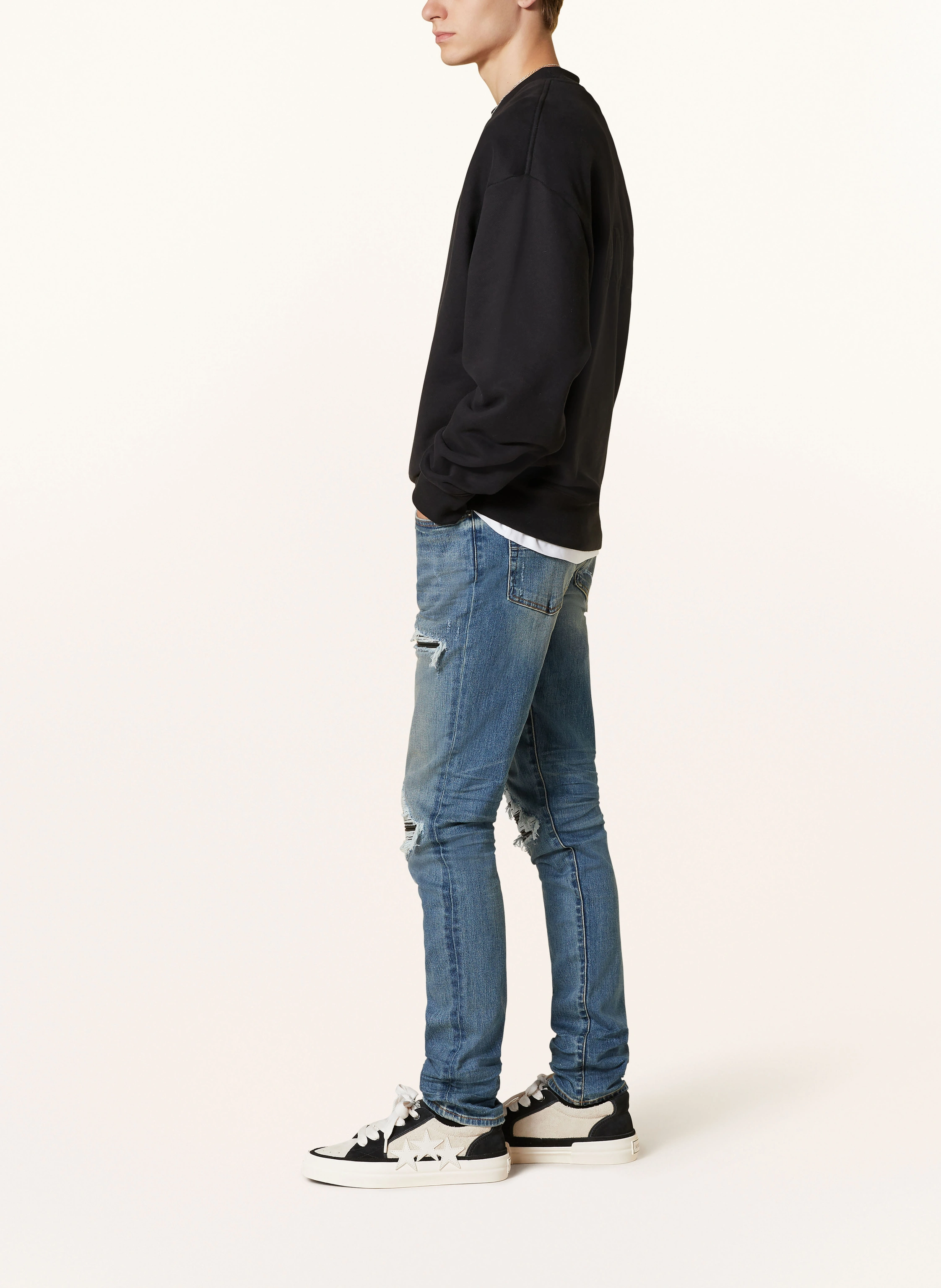 AMIRI Destroyed Jeans MX1 PLAID Skinny Fit