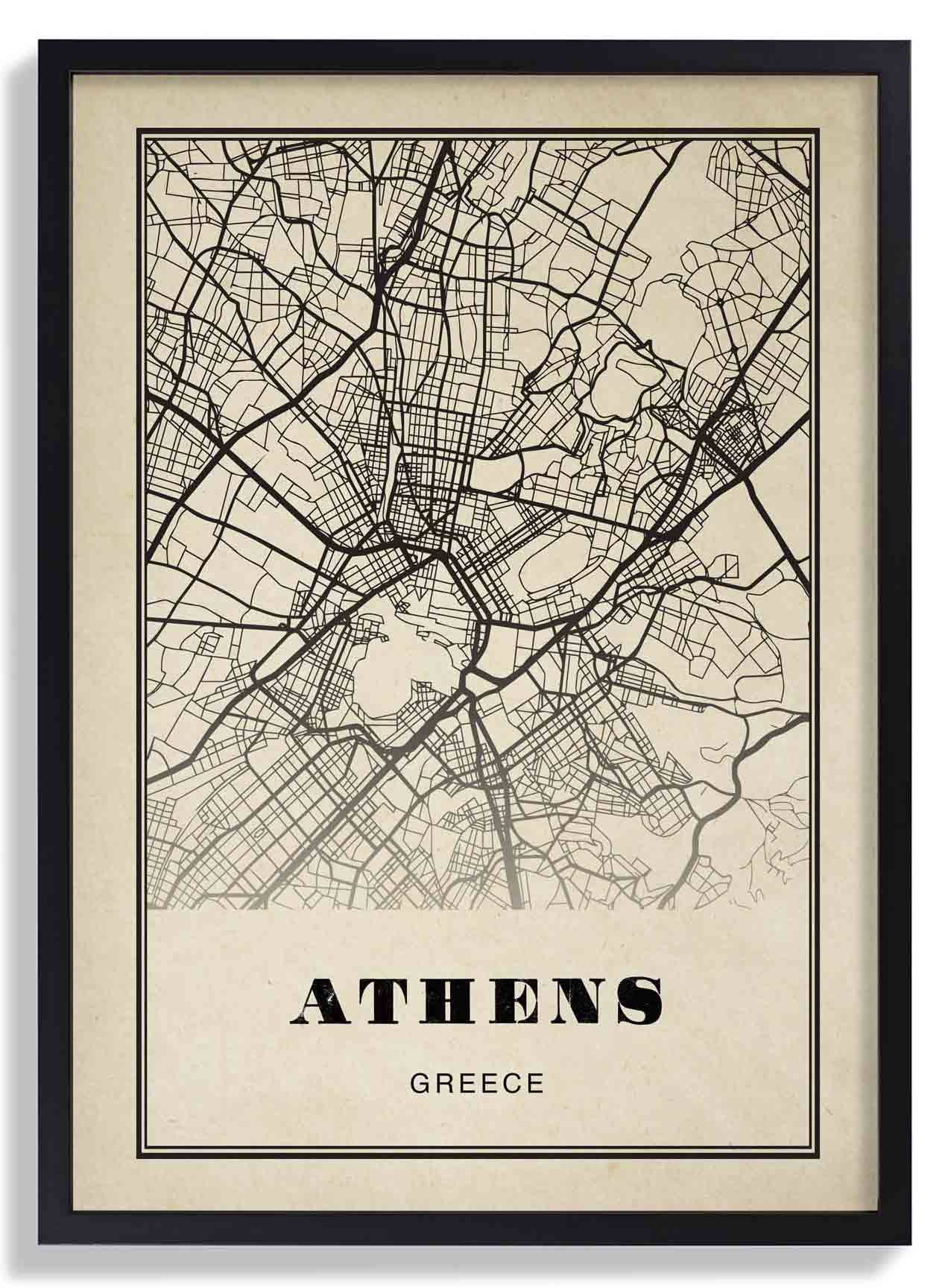 Athen Stadt Sepia