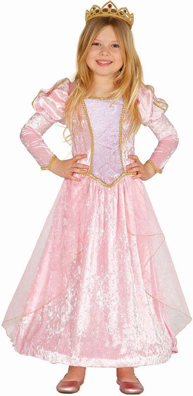 Fiestas Guirca - Velvet Jurk - Roze - Meisjes - 100% Polyester