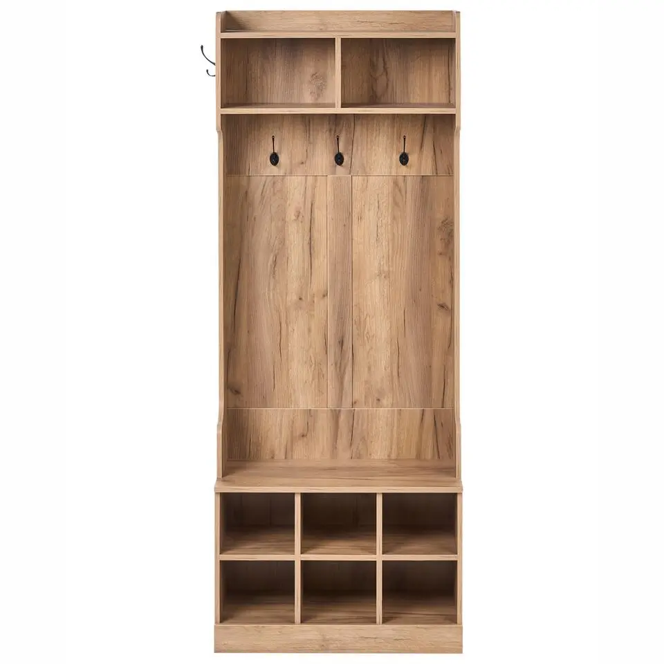 GINDAGAI - Schoenenkast - Lichtbruin - Hout