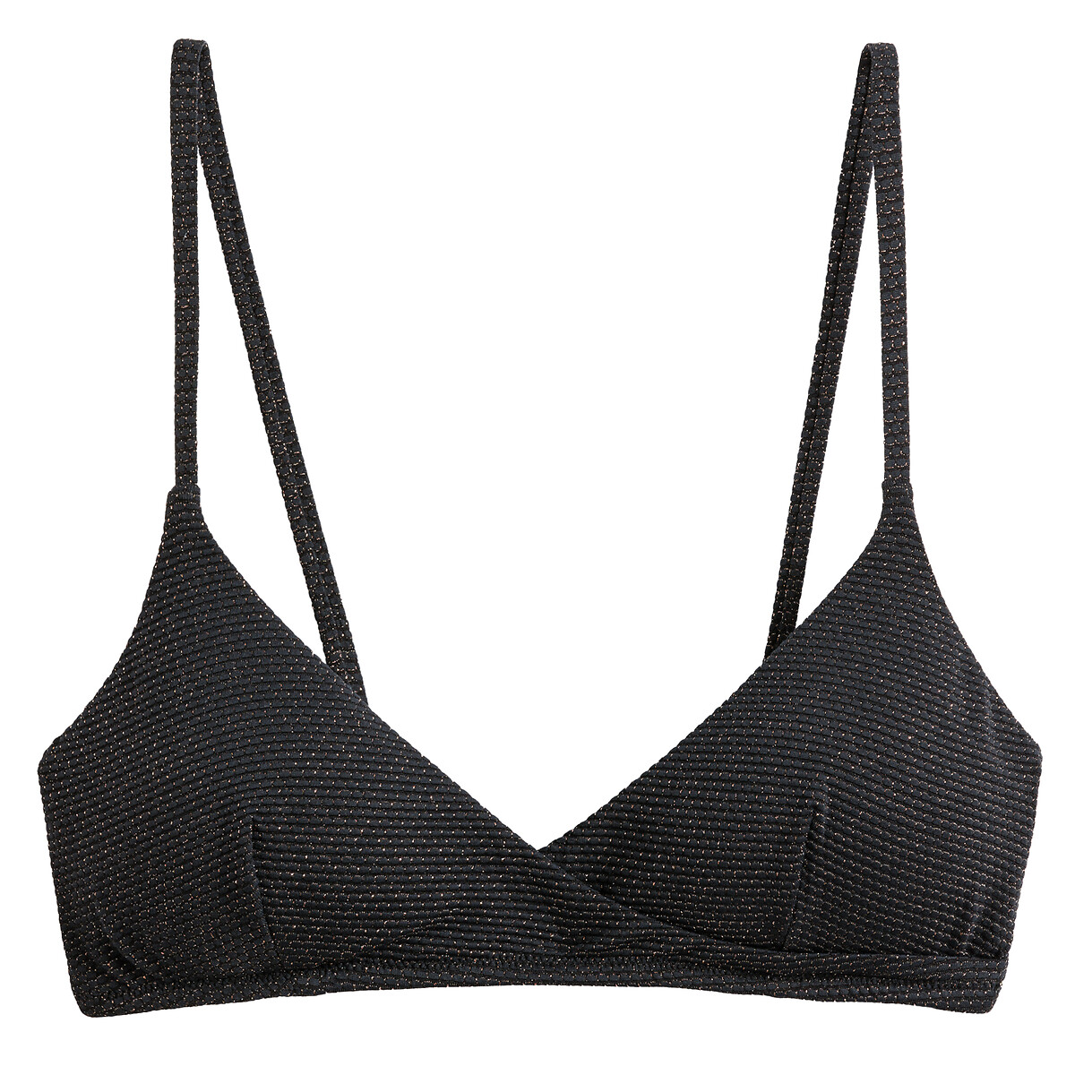 COLEÇÕES LA REDOUTE<br>Sutiã de biquíni triangular, tricô estampado