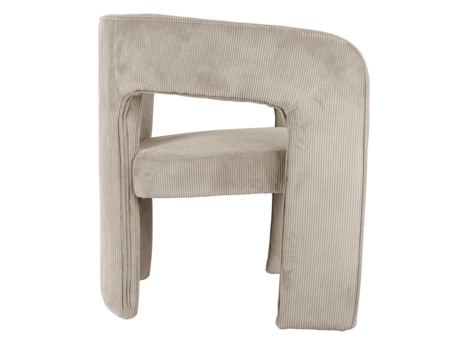Chair Vigor corduroy warm grey