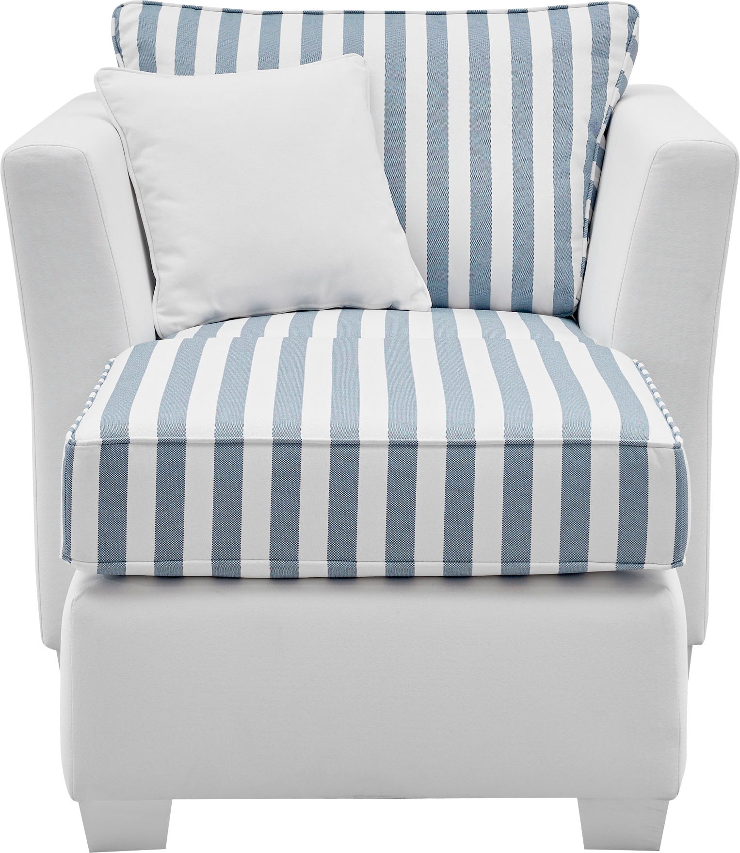 Home affaire Sitzgruppe »CALIFORNIA« 2 Stk. tlg. maritimer Landhausstil, Sessel mit passenden Hocker 65x65 cm