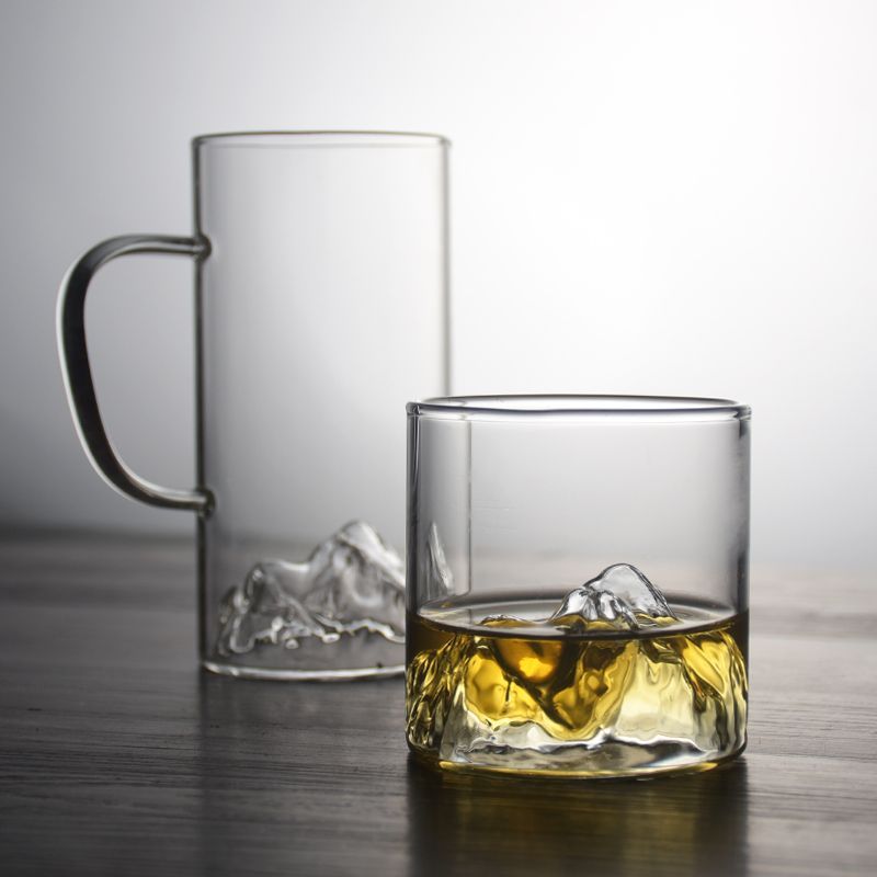 Hashi - Mountain Glass Mug / Whisky Glass (diverse designs)