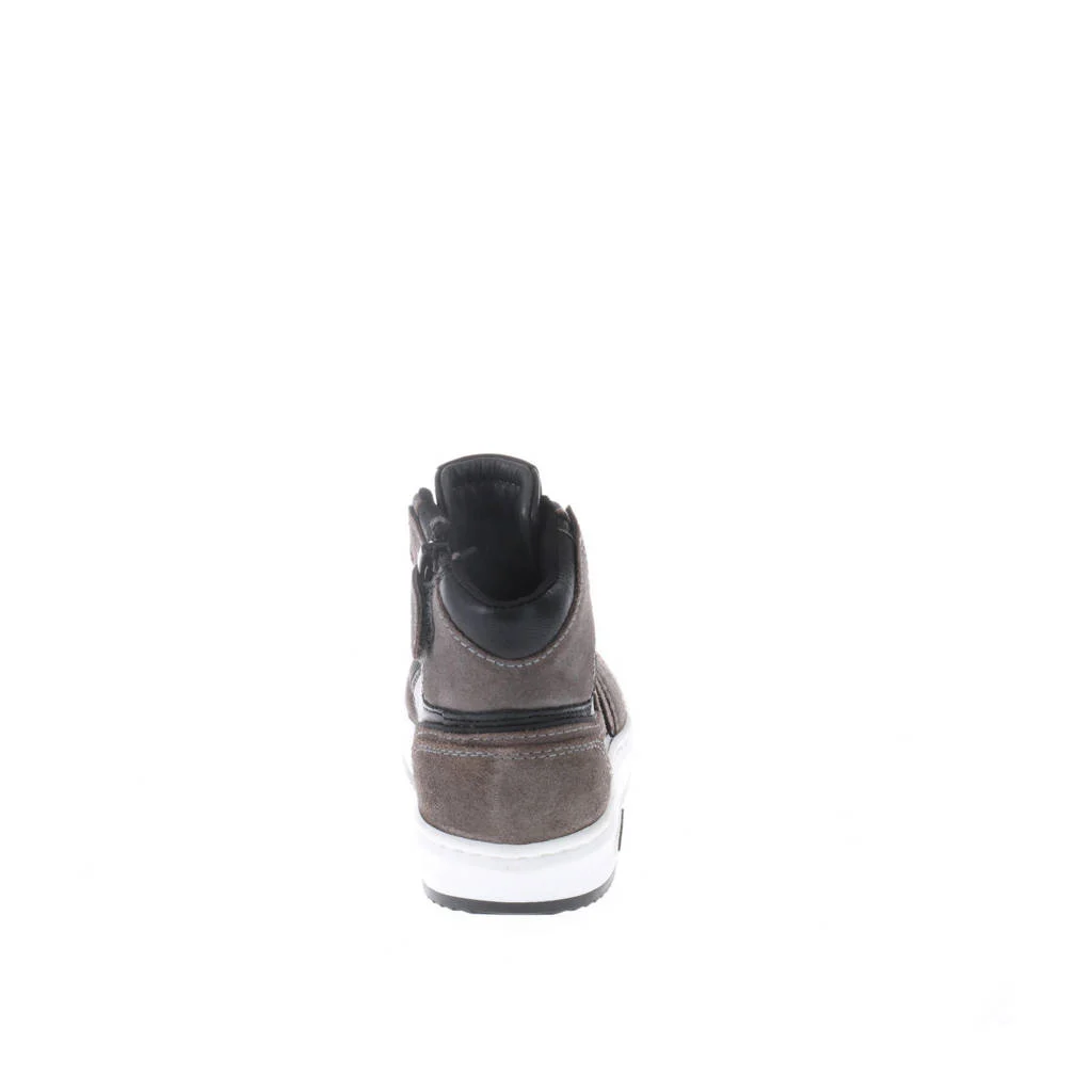 Hip leren sneakers taupe