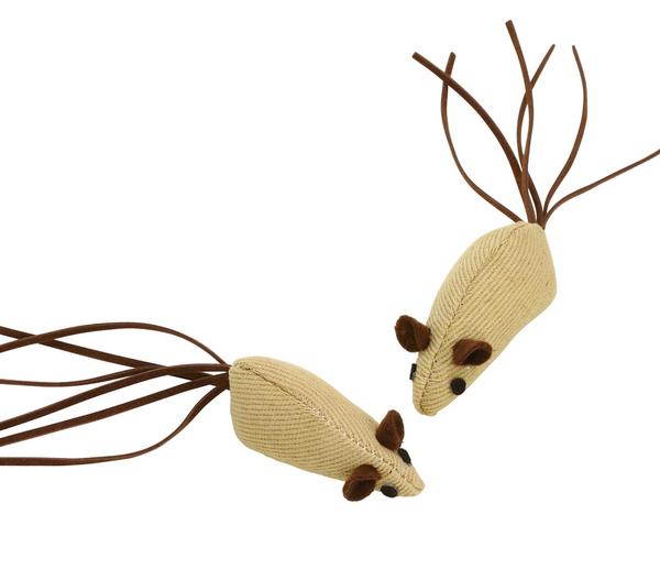 Dehner Lieblinge Spielmaus Natural, 2er-Set