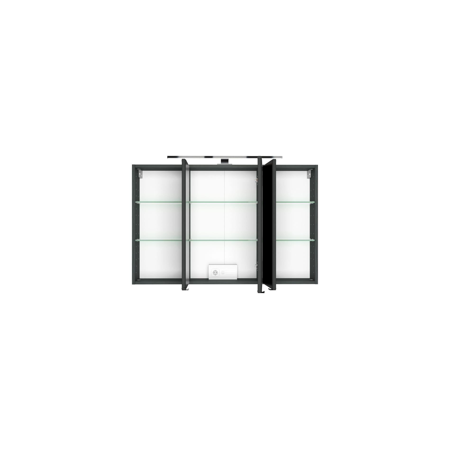 Spiegelschrank Bregenz grau B/H/T 100x64x20 cm