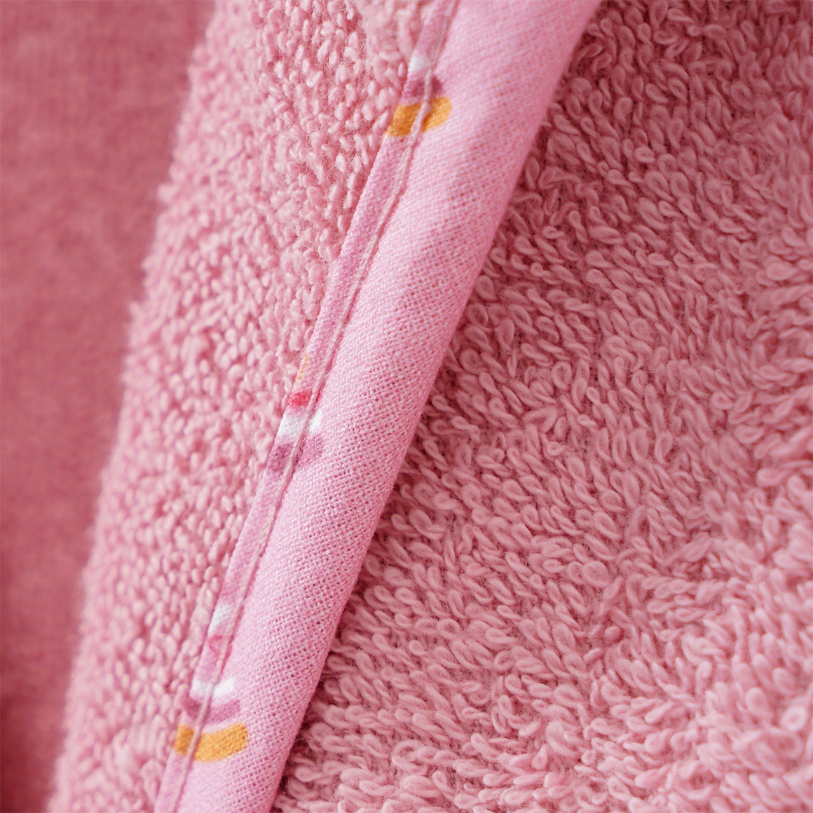 Topomini Baby Bademantel mit Hasen-Applikation rosa