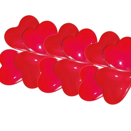 amscan Latexballons Herzen rot, 10 Stück