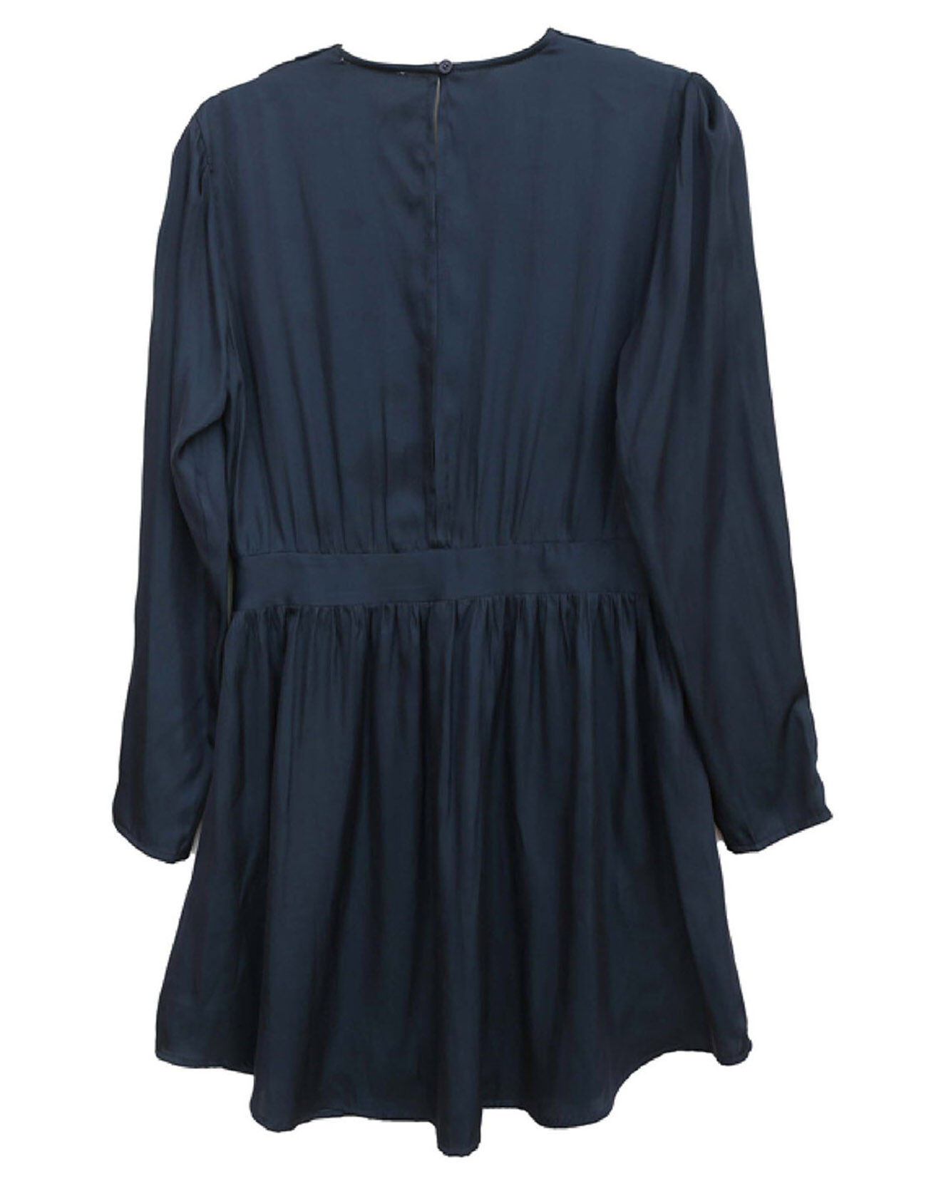 See u Soon Robe satinée Naomie bleu marine