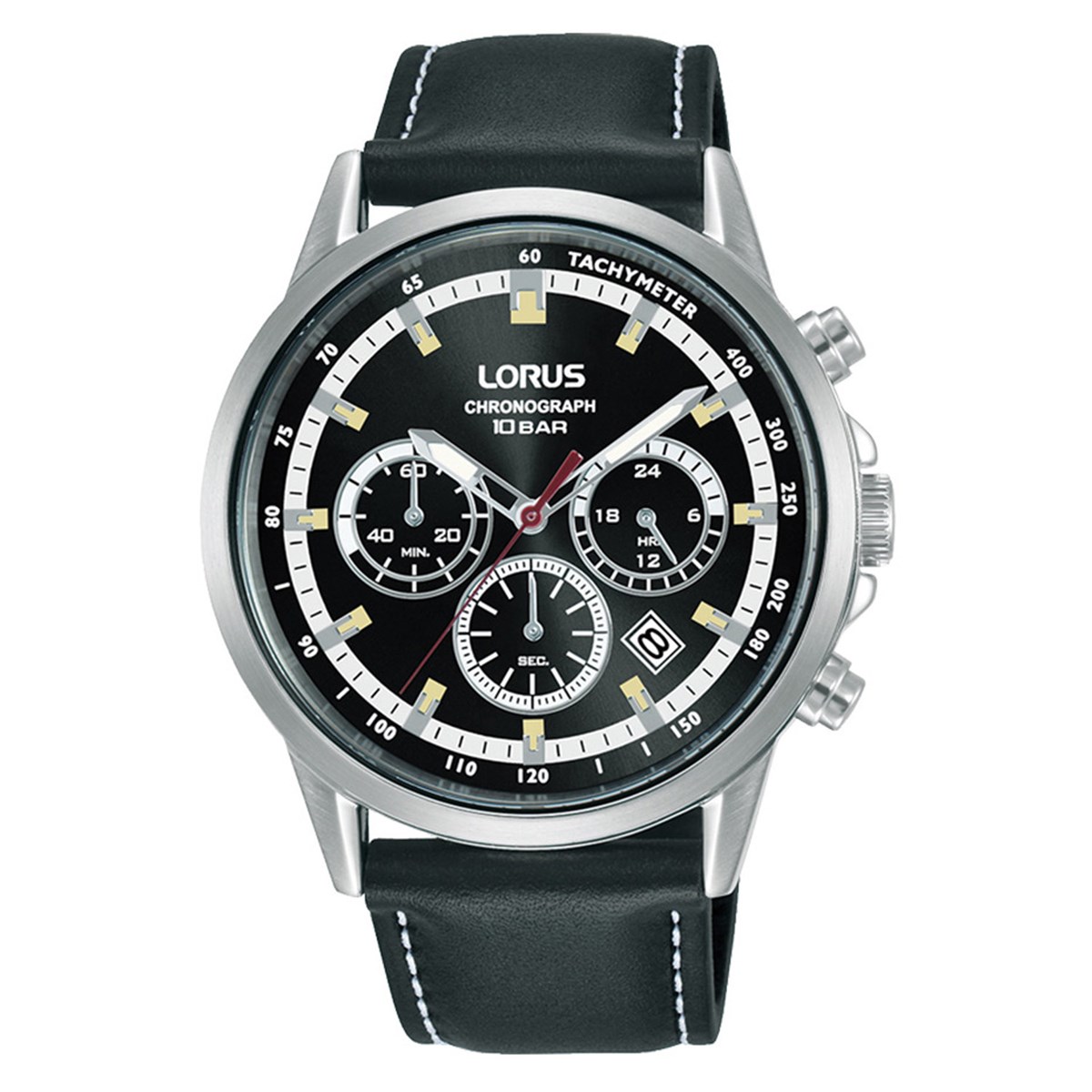 Montre Lorus sport chrono cuir noir