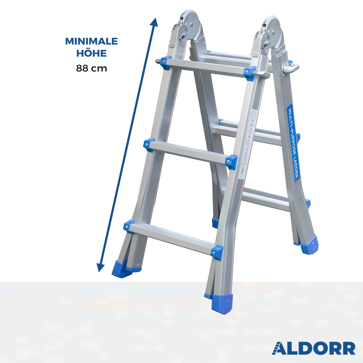 ALDORR Home - 4x3 telescopische multifunctionele ladder - 2,80 m