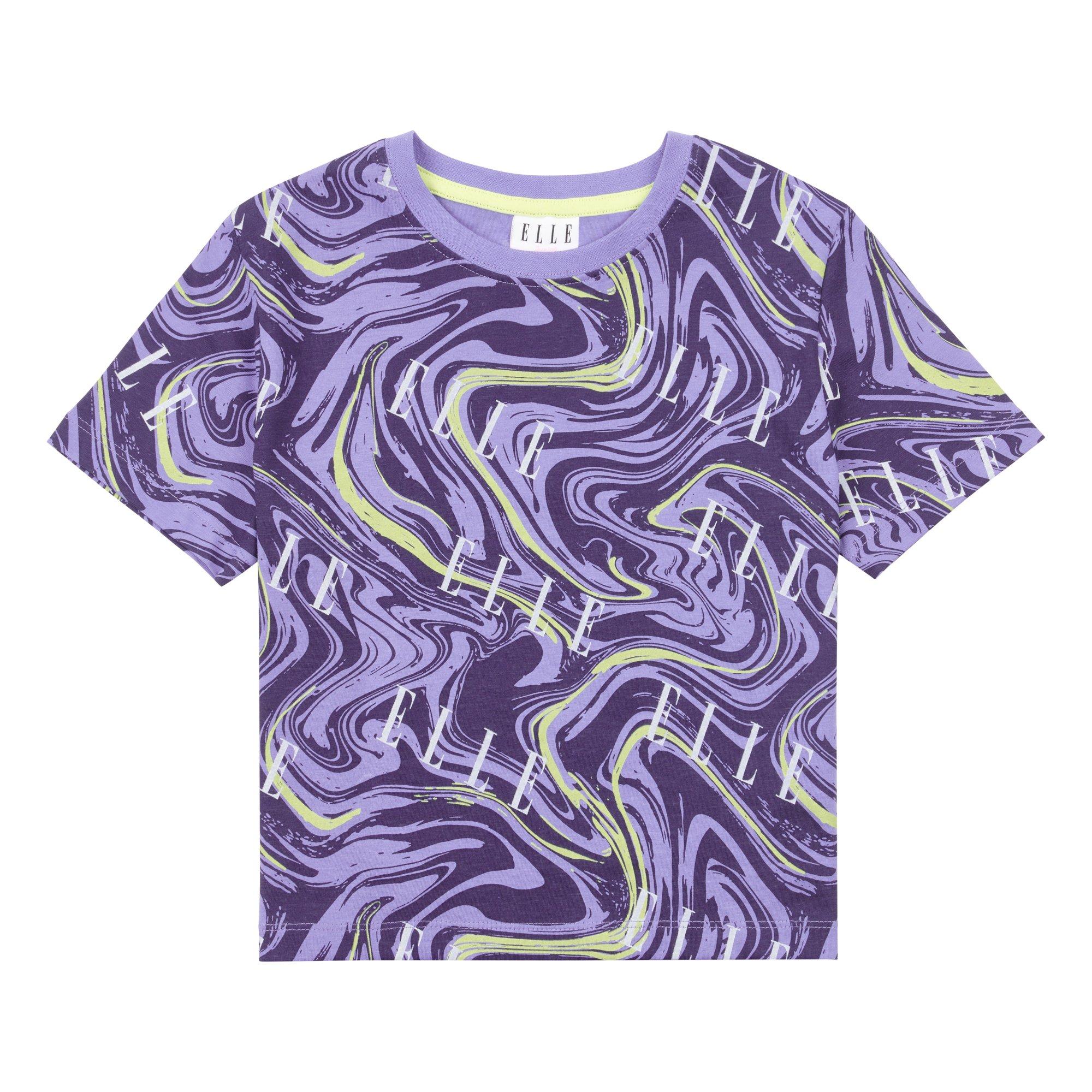 Elle AOP Boxy Short Sleeve T Shirt