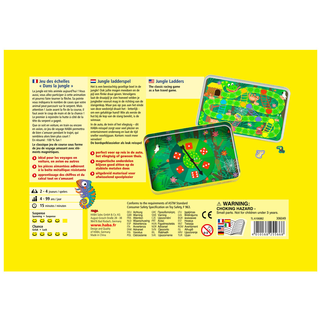 Jeux de voyage -Jeu des Echelles - Dans la Jungle