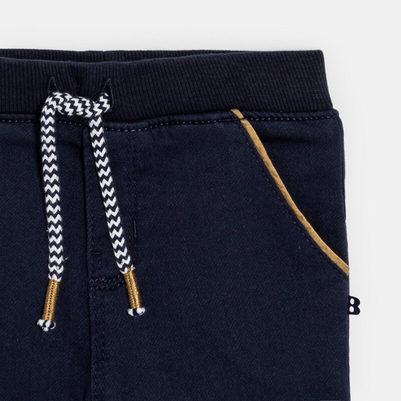 Pantalon enfilable en coton bleu bébé garçon Bleu
