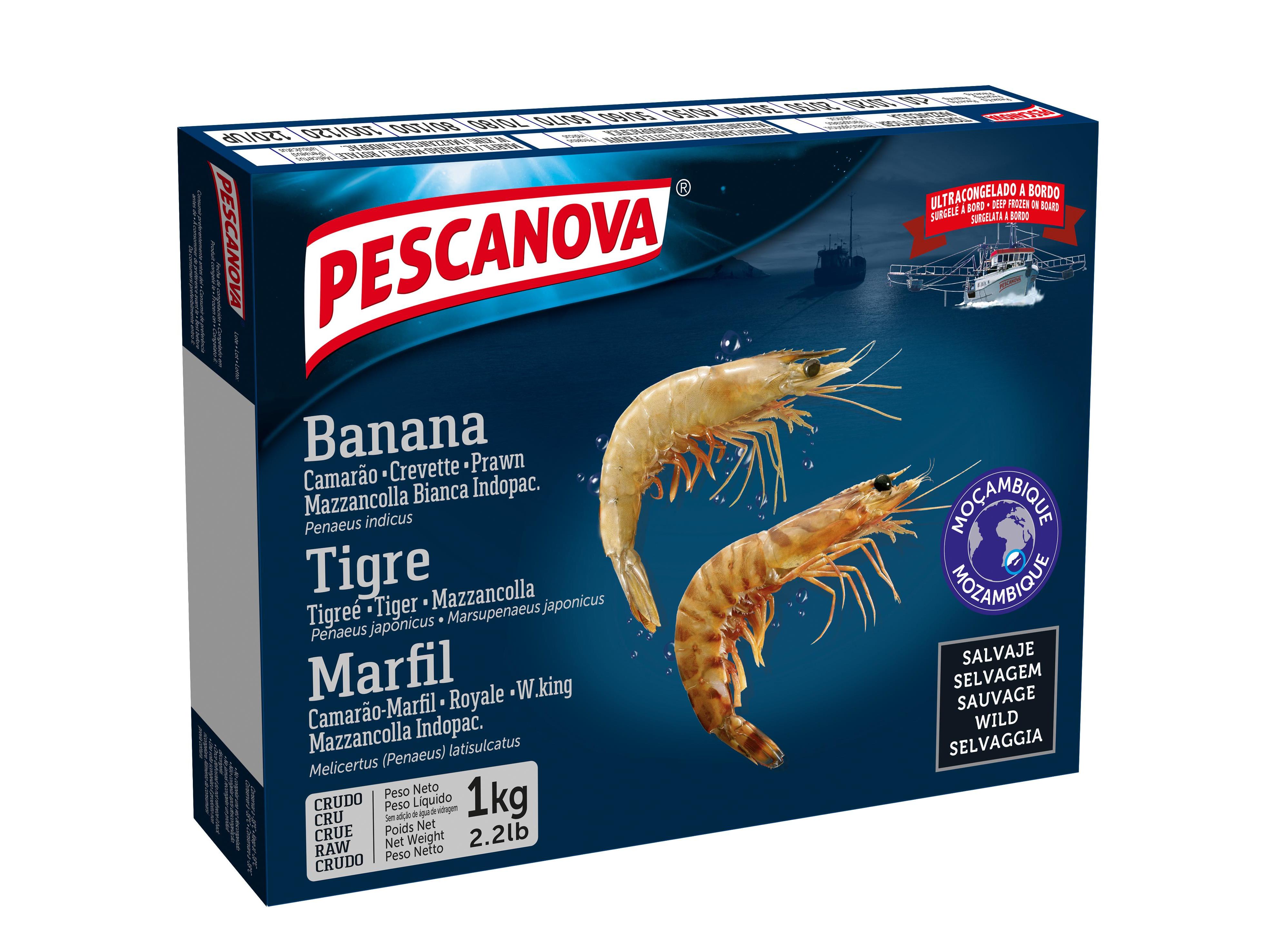 CAMARÃO MOÇAMBIQUE PESCANOVA BROWN SELVAGEM (60/80) 1KG