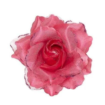Widmann Hairclip Rose mit Glitzer pink