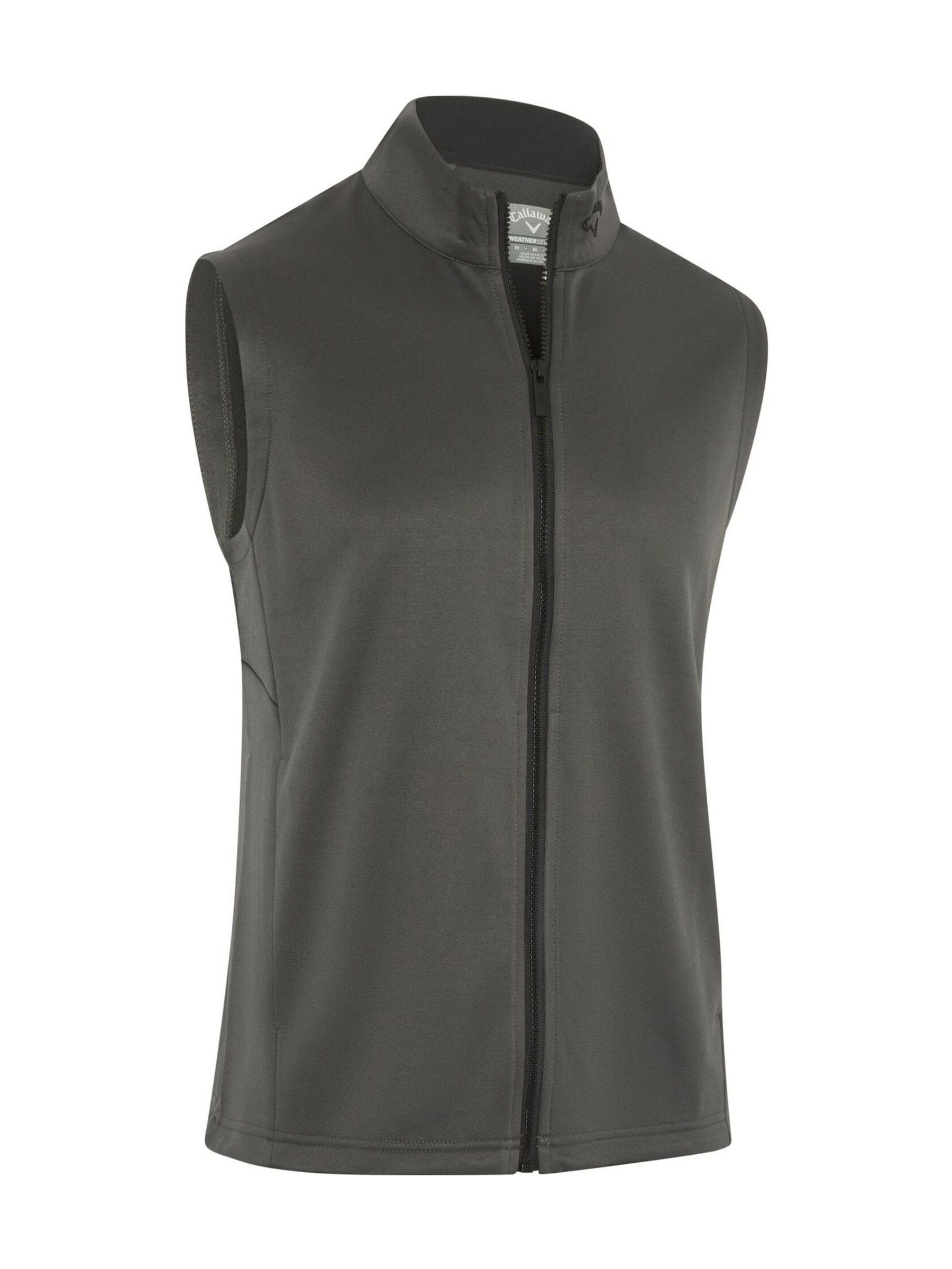 Callaway Apparel Grey Chev High Gauge Full Zip Vest