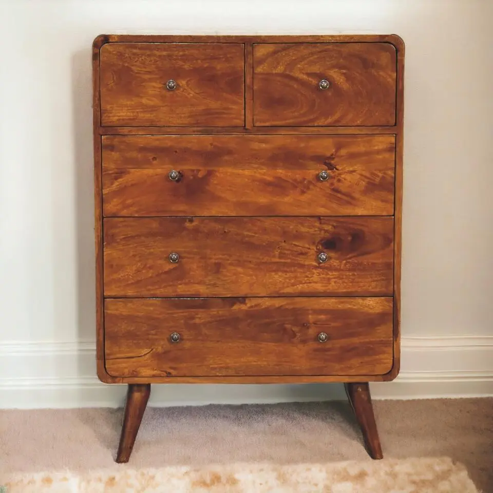 Artisan Furniture Massief Houten Gebogen Eiken Kist
