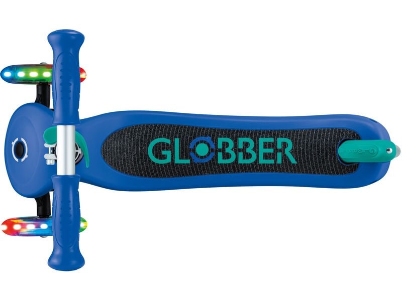 GLOBBER Scooter Primo Lights Blau 3-Rad-Roller mit Beleuchtung für Kinder