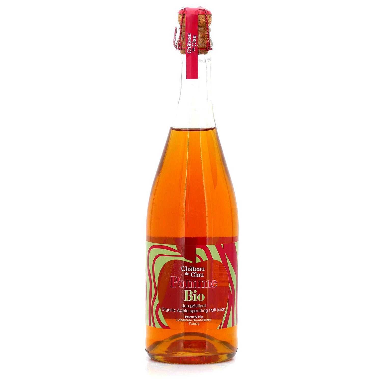 Jus de pommes pétillant bio - Château du Clau