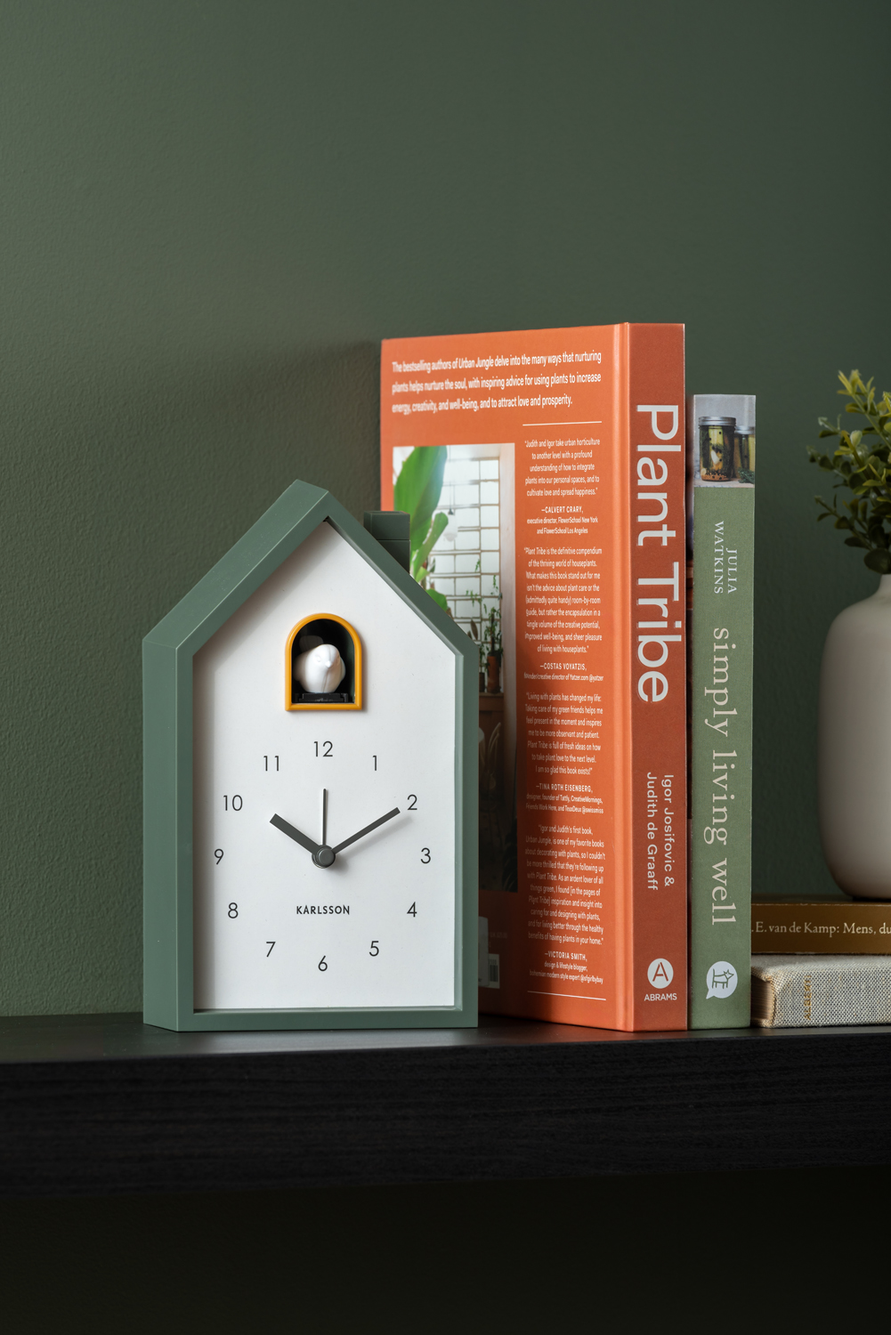 Alarm clock Modern Cuckoo red ochre