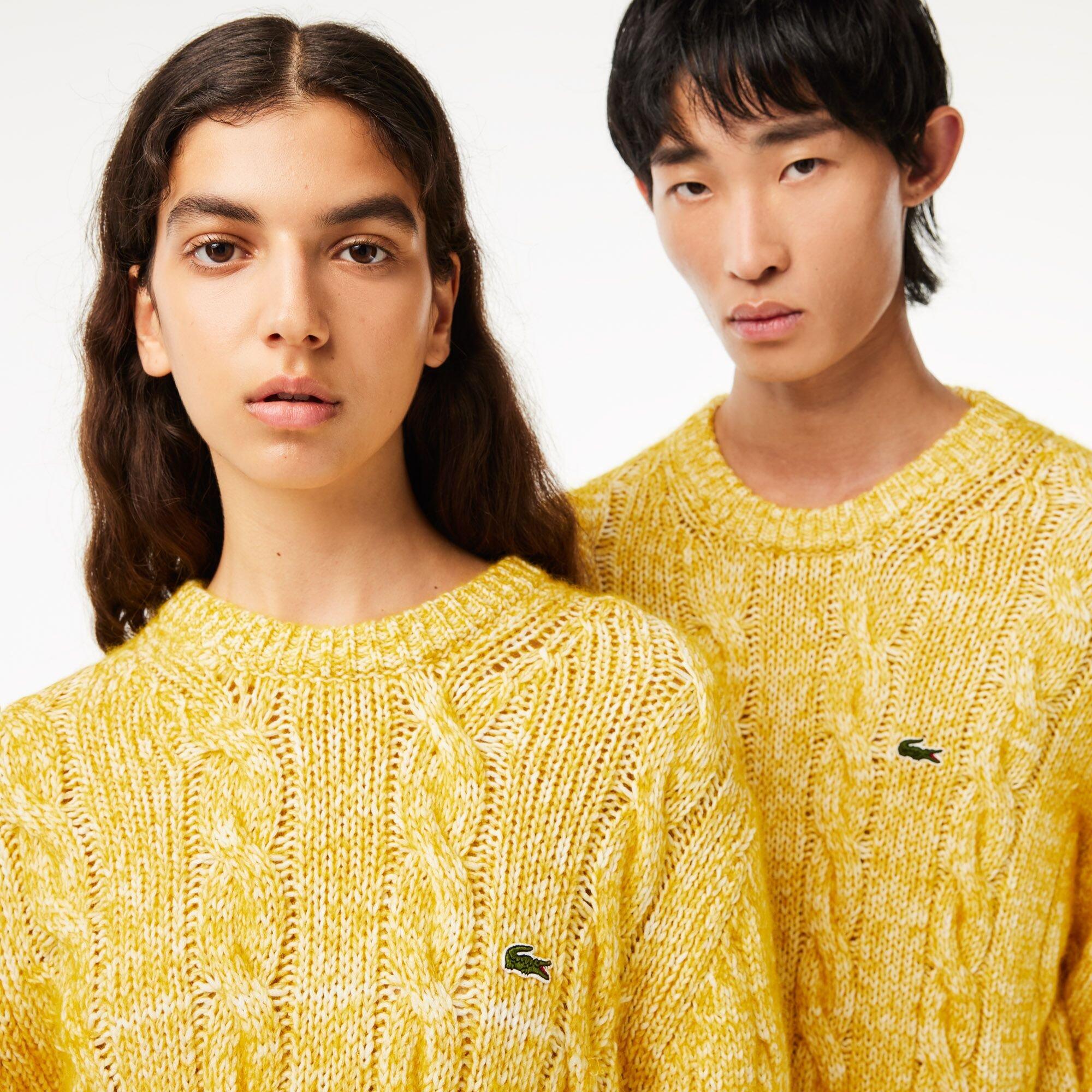 Lacoste Alpaca Wool Cable Knit Sweater