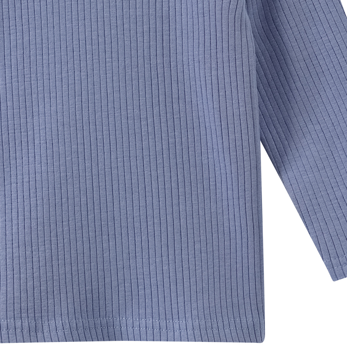 Topomini Pure Collection Baby Langarmshirt mit Rippstruktur dunkelblau