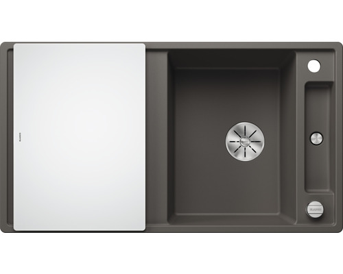 Blanco AXIA III 5 S spoelbak, 915 x 510 mm, vulkanisch grijs, zonder multifunctionele kom, 527222