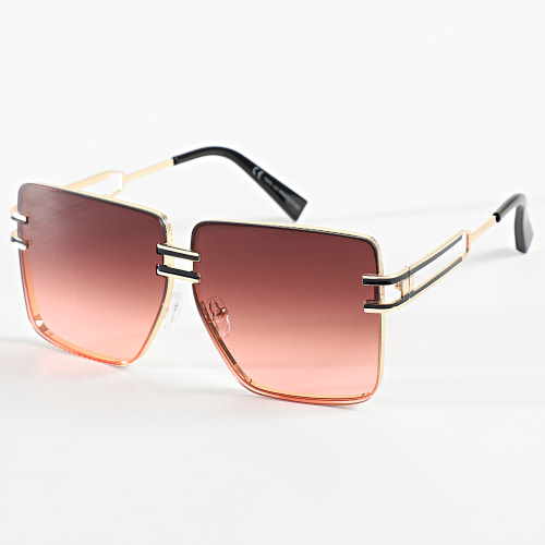 Lunettes De Soleil Rose Dégradé Doré