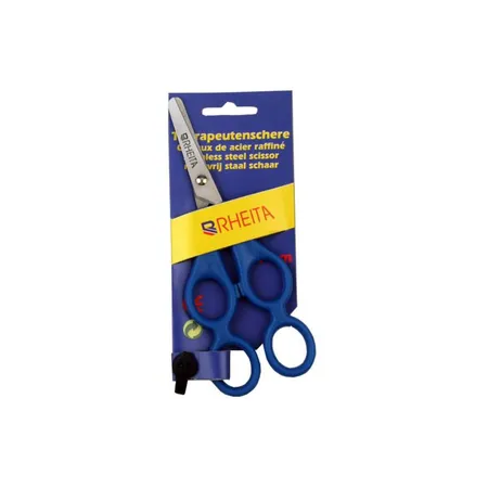 Rheita Therapeutenschere aus rostfreien Edelstahl mit cm Einteilung, blau