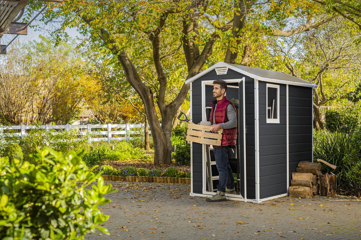 Keter Manor Keter Manor 46 Tuinhuis - 130x192x198 cm - Antraciet
