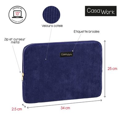 Viquel Casawork - Housse pour ordinateur portable 13″ - Velvet bleu