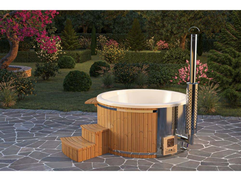 FinnTherm Stockholm houten hottub met montagemateriaal 2x2m