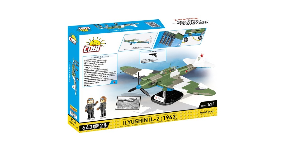 COBIHistorical Collection - Ilyushin IL-2 1943 Constructiespeelgoed  (Schaal 1:32)