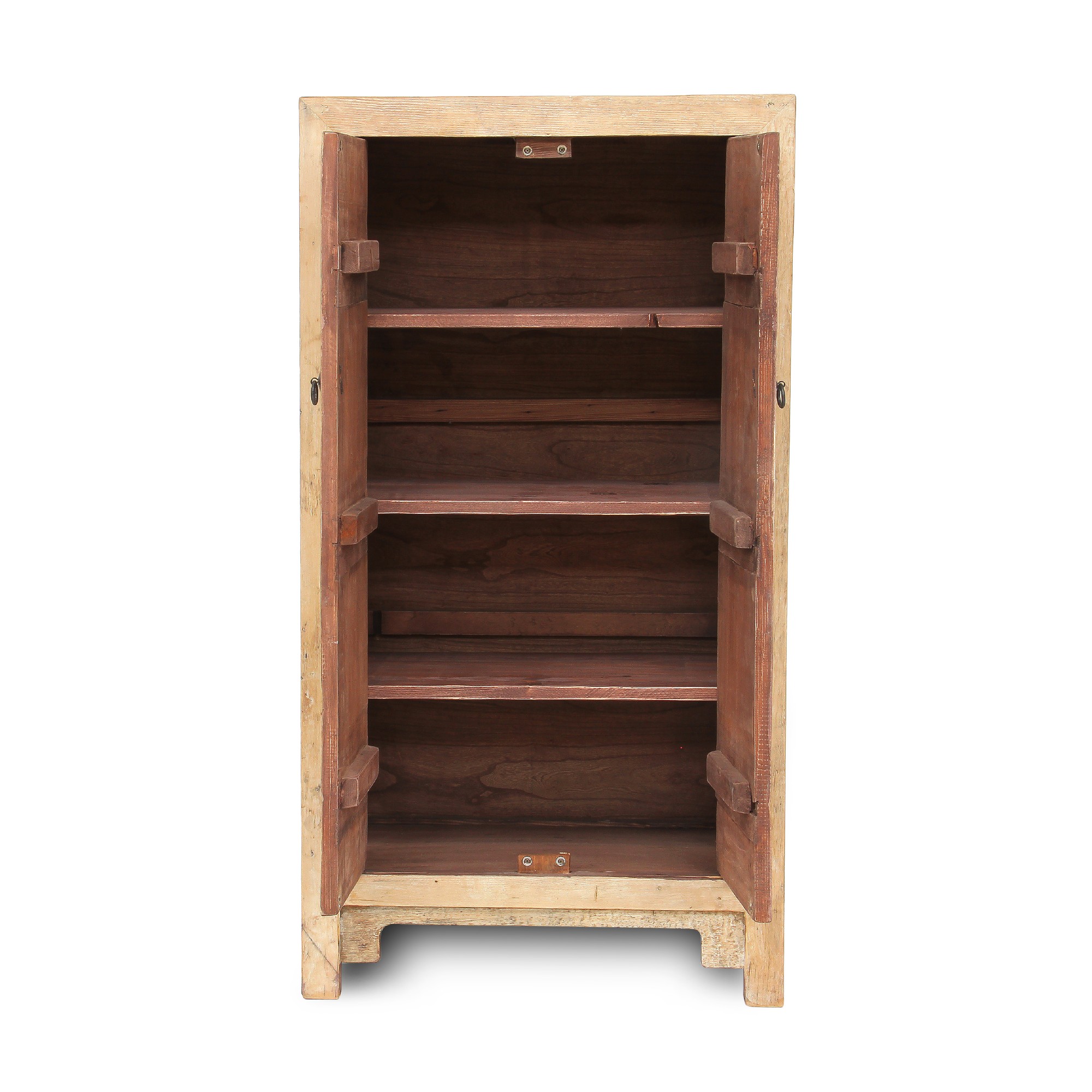 Schrank aus Pinienholz, 2 Türen, natur, T 45 cm, B 75 cm, H 140 cm von fischer's lagerhaus