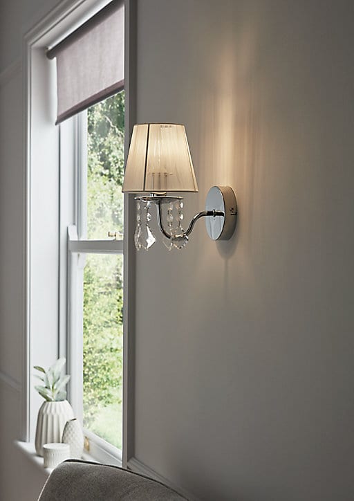 Applique murale Hovland E14 IP20 argent et Blanc