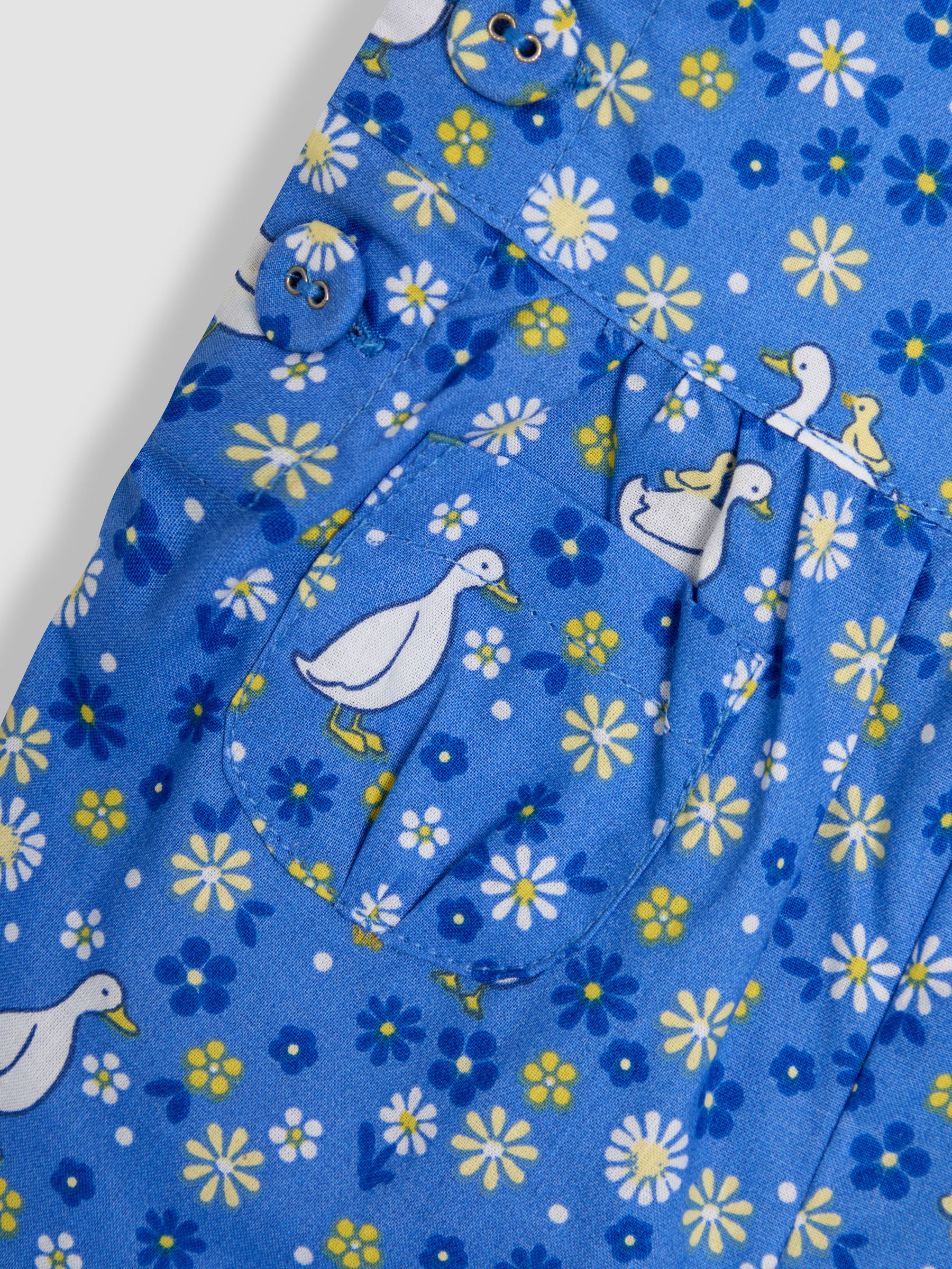 JoJo Maman Bébé Printed 100% Cotton Dungarees