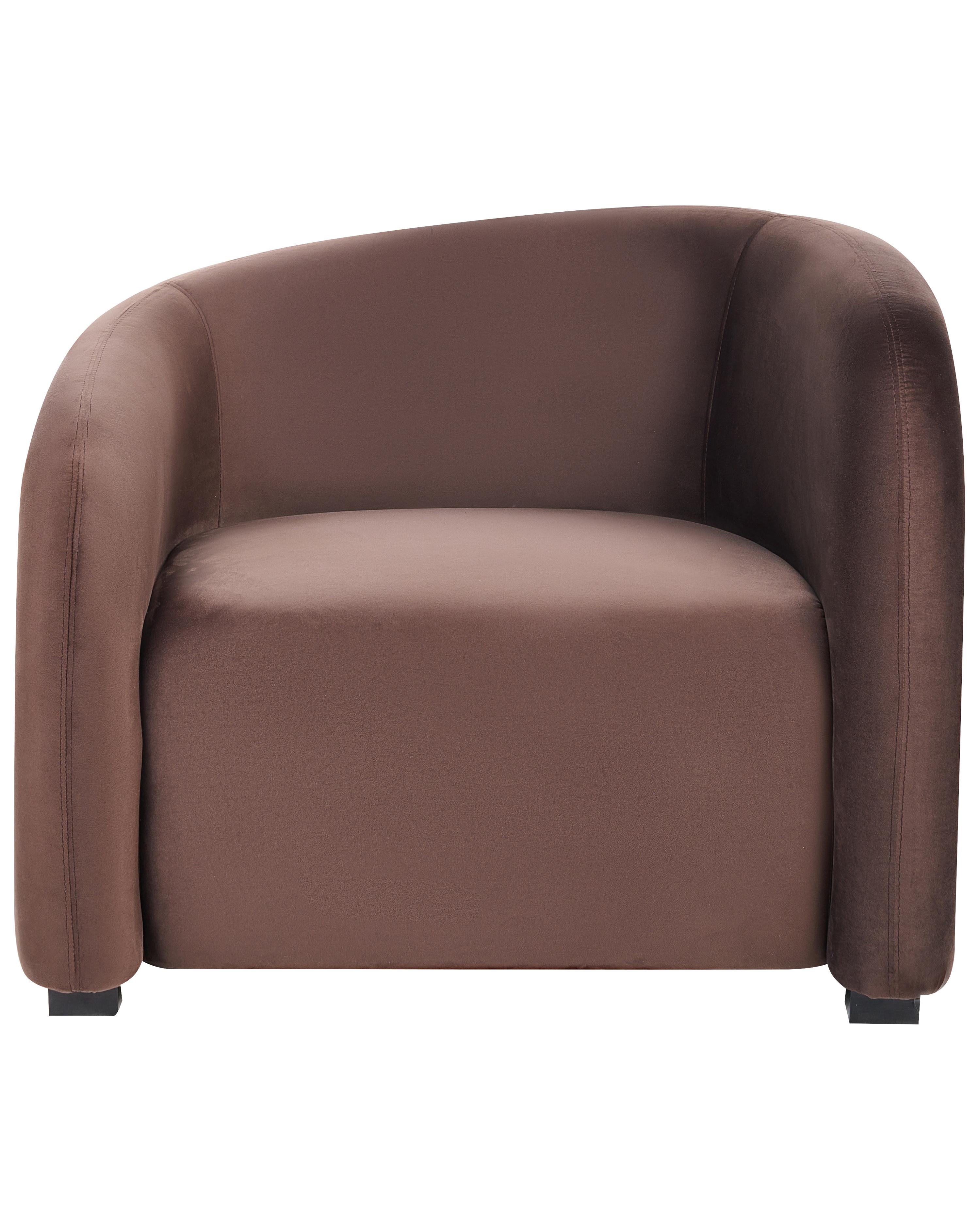 Set van 2 fauteuils VELTADA Fluweel Donkerbruin