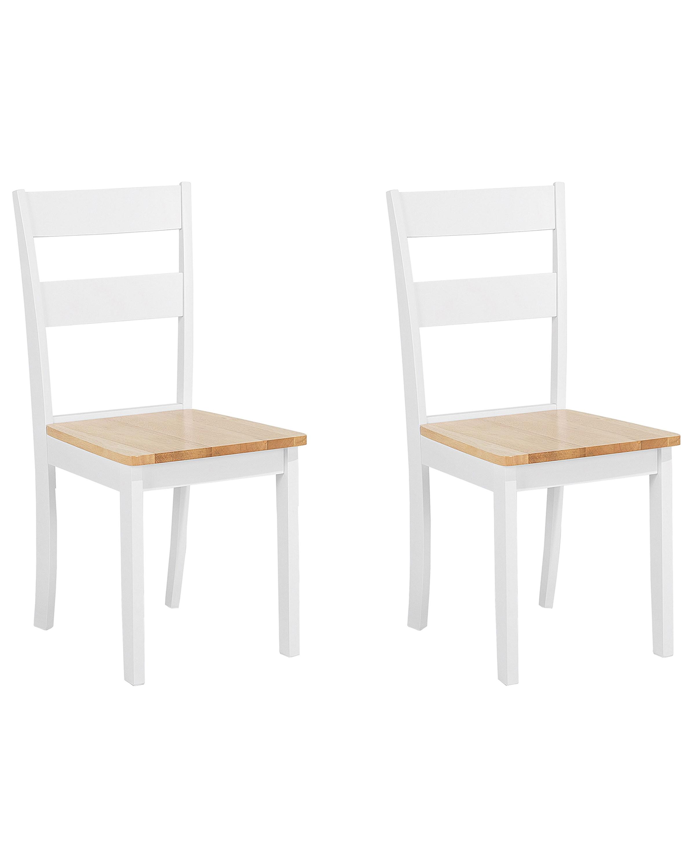 Set van 2 eetkamerstoelen GEORGIA Hout Wit