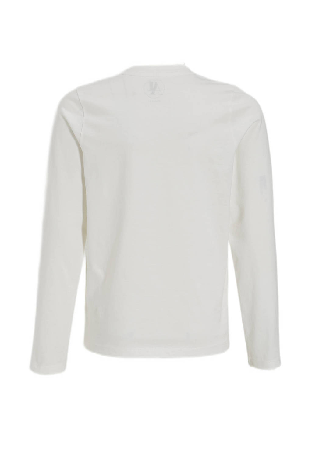 anytime longsleeve met tekstopdruk wit
