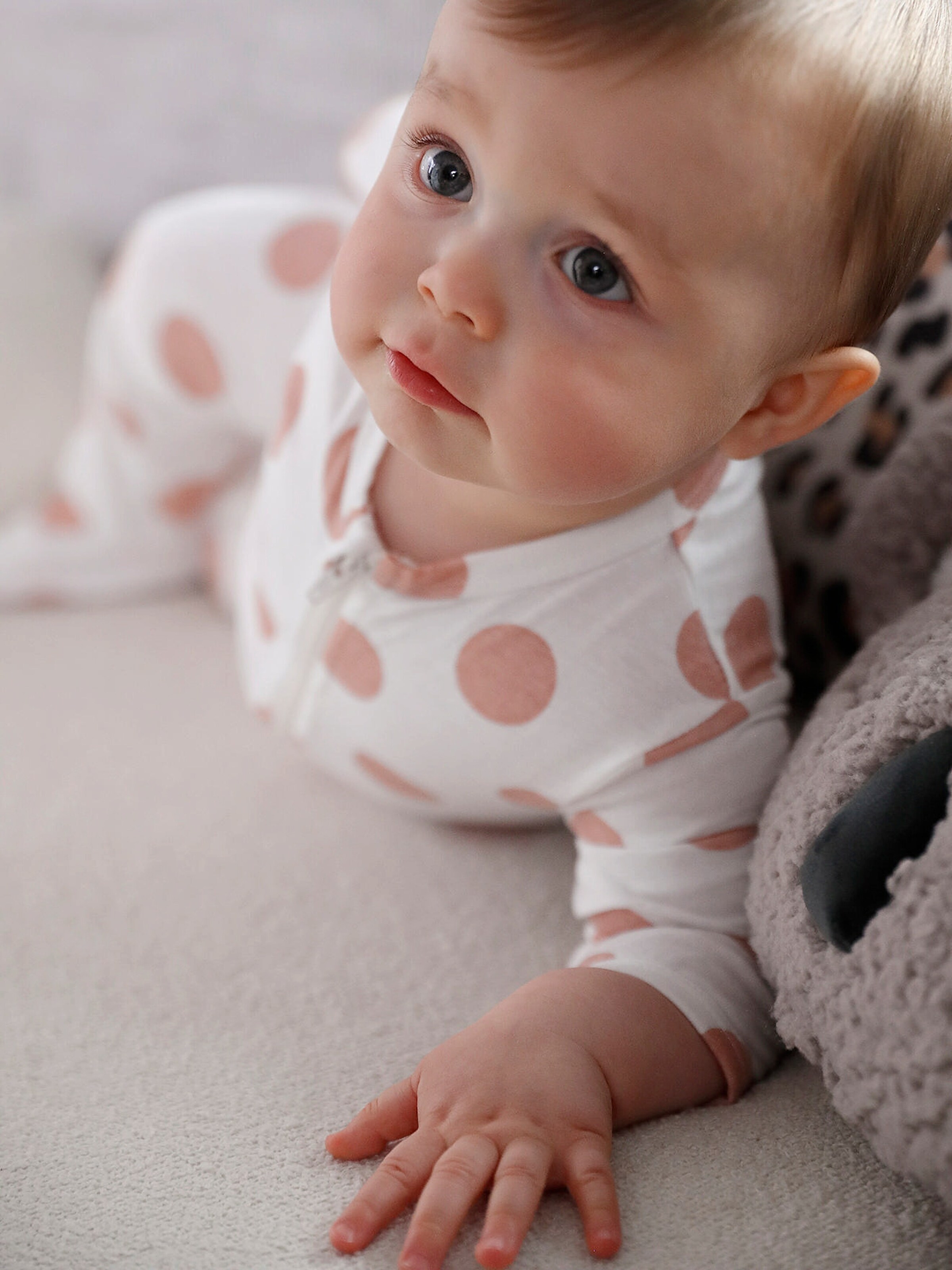 Vertbaudet 3er-Pack Baby Strampler mit Reißverschluss BASICS blush
