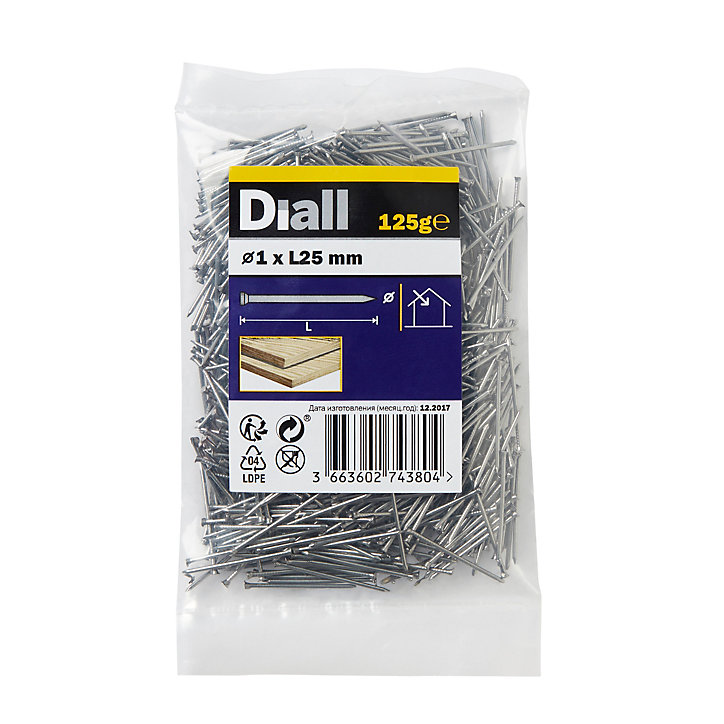 Pointes à placage en acier 1x25 - 125g
