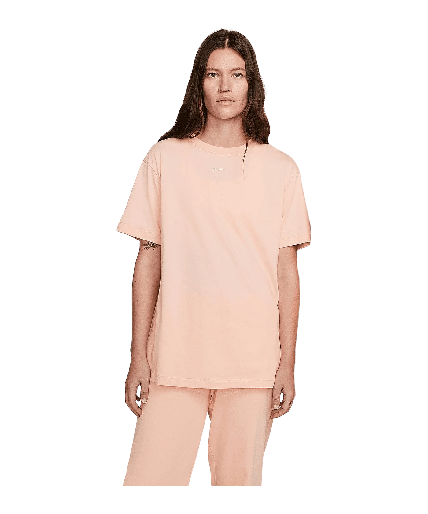 Nike Essential T-Shirt Damen Orange Weiss F800