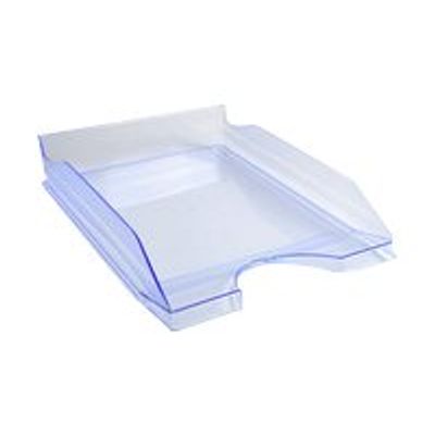 Exacompta Ecotray - Corbeille à courrier bleu glacé translucide
