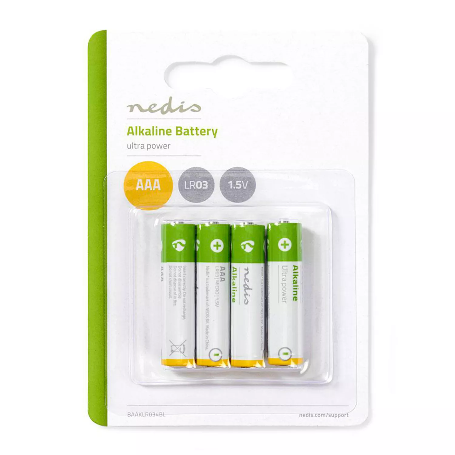 Batteri Nedis Alkaline 4 pcs. AAA batteri KXD0464